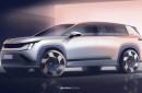 Hé lộ thiết kế của SUV điện ba hàng ghế Skoda Peaq